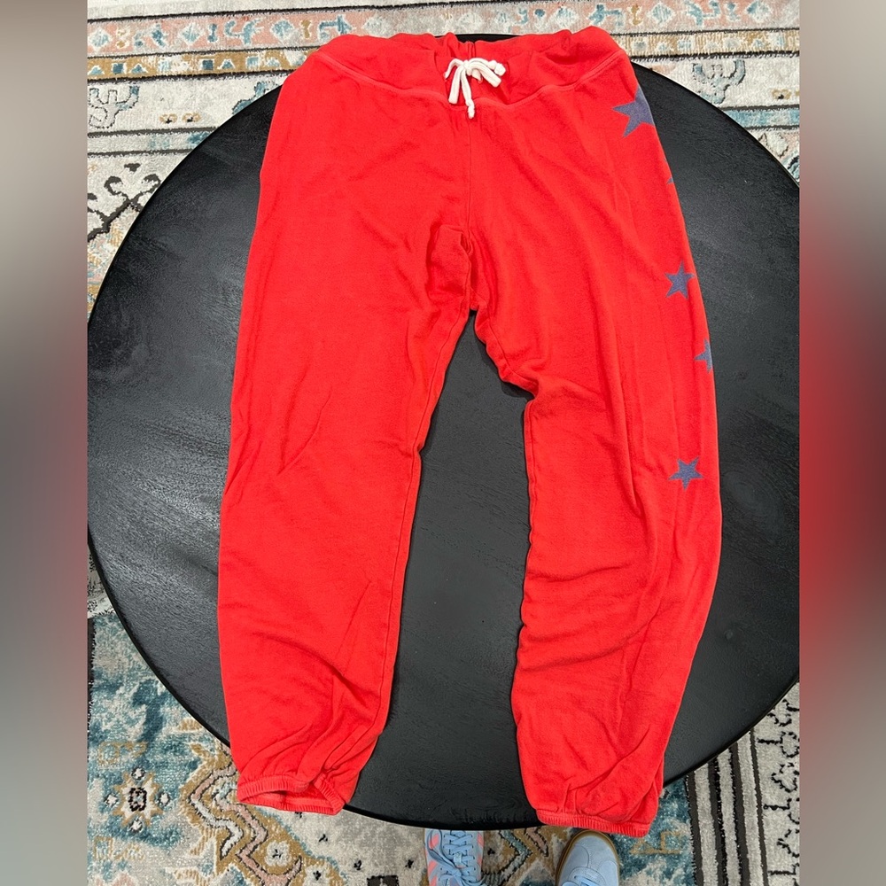 ✨❤️Sundry❤️✨Red Sweatpants with Blue Stars Size 2